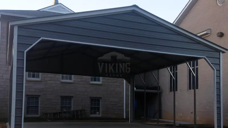 24x25x10 Prefab Metal Carport Building 2