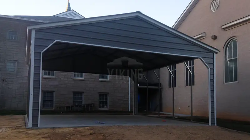 24x25x10 Prefab Metal Carport Building 3