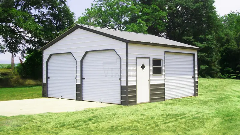 24×26 Enclosed Steel Garage