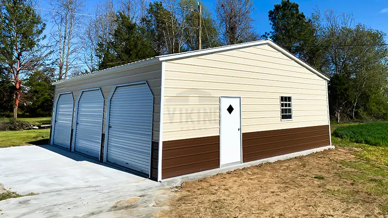 24x35 Vertical Steel Garage 1