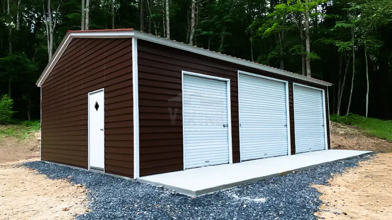 24x35x10 Fully Enclosed Steel Garage 4