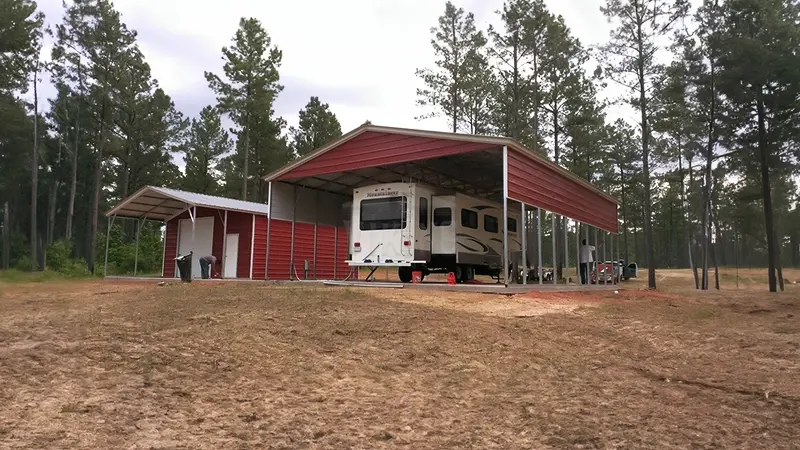 24x41x10 Vertical Roof Steel Carport 1