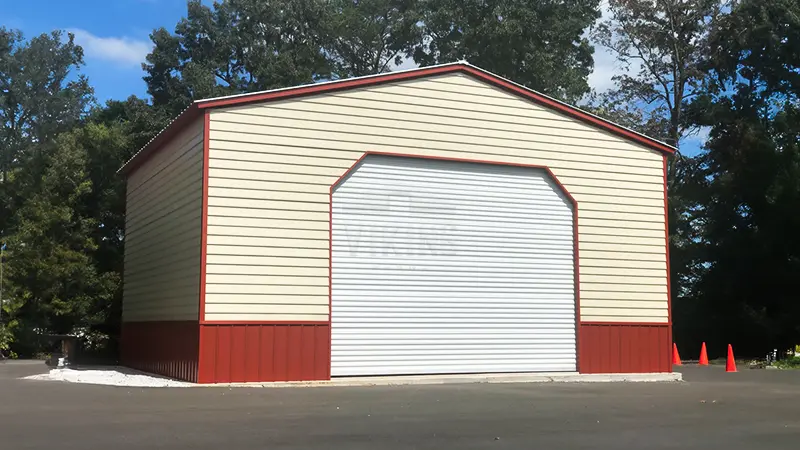 30x25x14 Two Tone One Car Garage 3