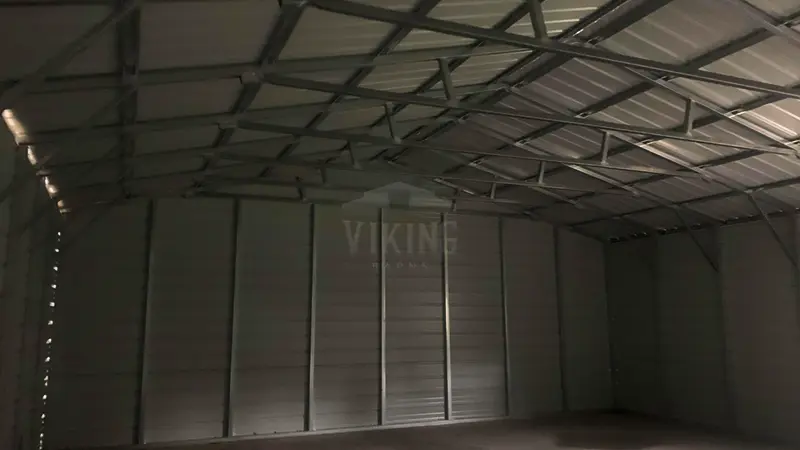 30x40x10 Enclosed Steel Garage with Porch 3