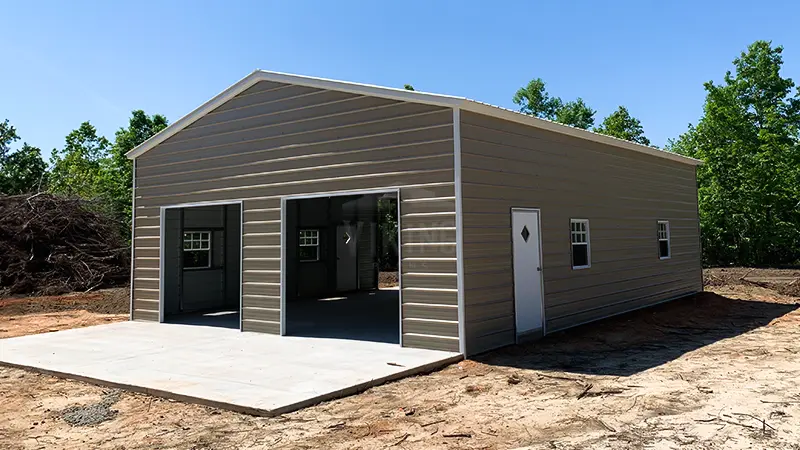 30x40x12 Double Car Steel Garage 3