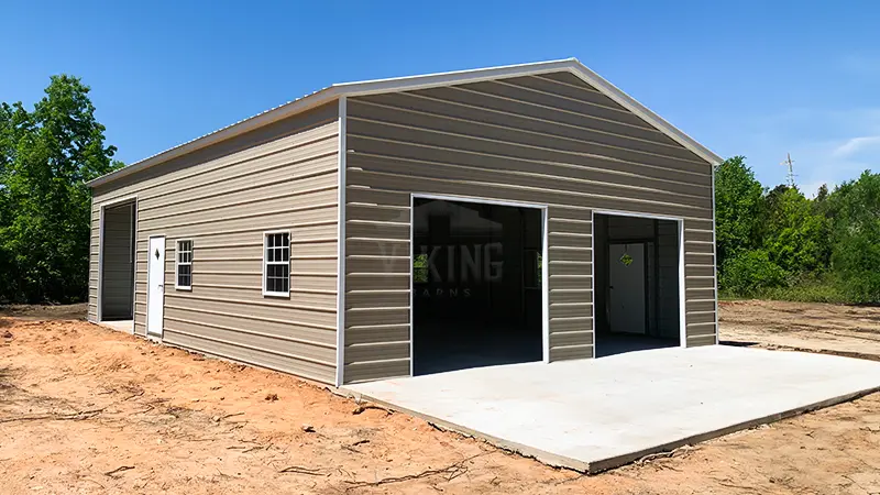 30x40x12 Double Car Steel Garage 2