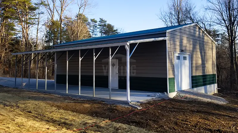30x40x12 Enclosed Metal Garage Building 2