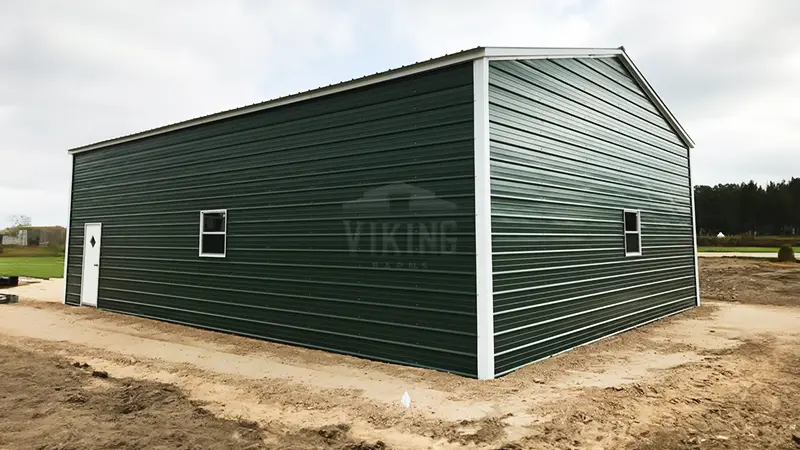 30x40x12 Vertical Steel Workshop Building 2