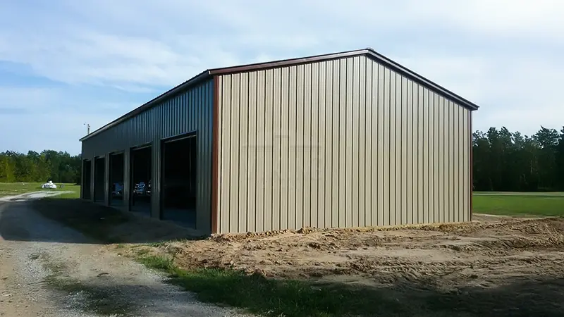 30x70x12 Vertical Side Entry Metal Garage 2