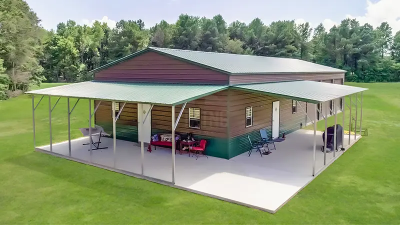 30x71x12 Commercial Building With Lean To 1