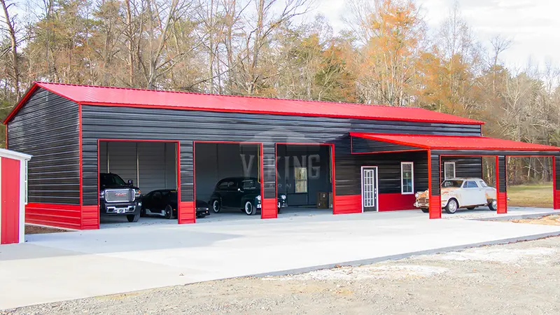 30x71x14 Commercial Building With Lean To 1
