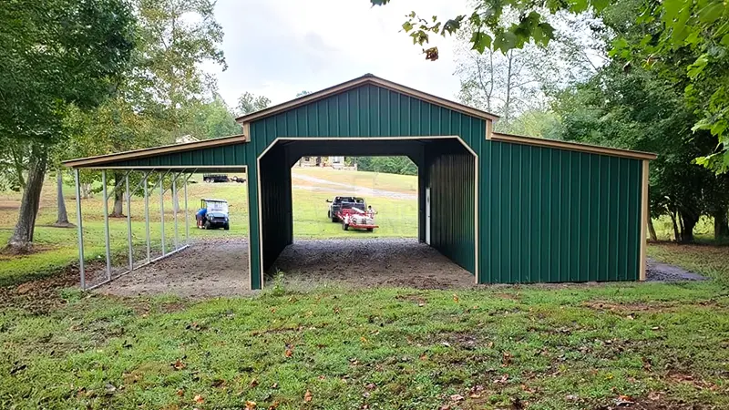 36x30x12 All Vertical Carolina Barn Back View