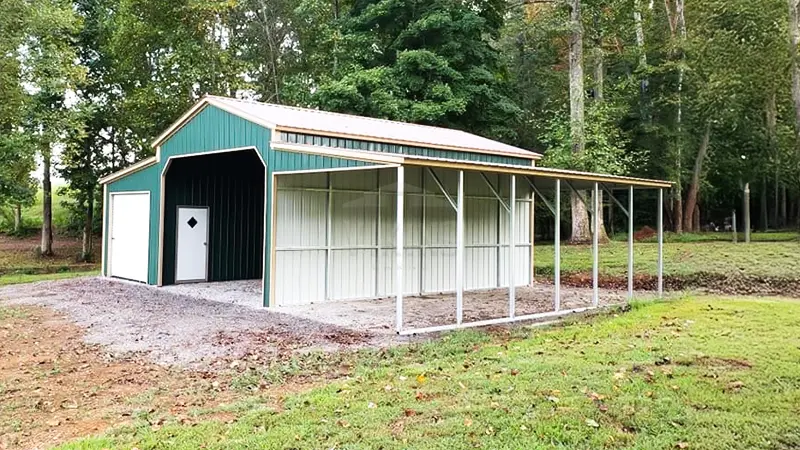 36x30x12 All Vertical Carolina Barn Left View