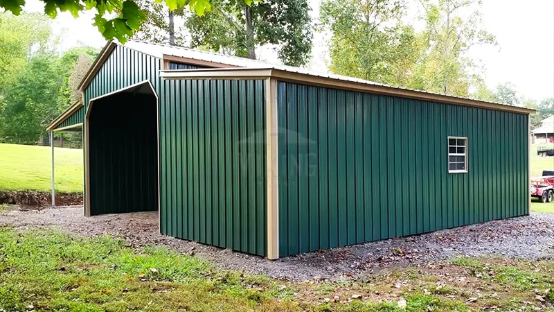 36x30x12 All Vertical Carolina Barn Side View