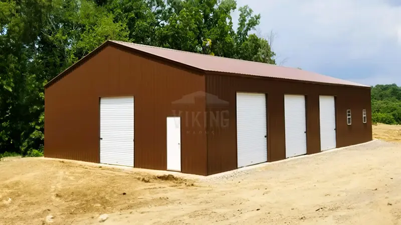 46x72x14 All Vertical Enclosed Commercial Building Right View