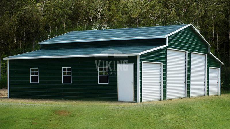 48x31x12 Center Aisle Metal Barn 1