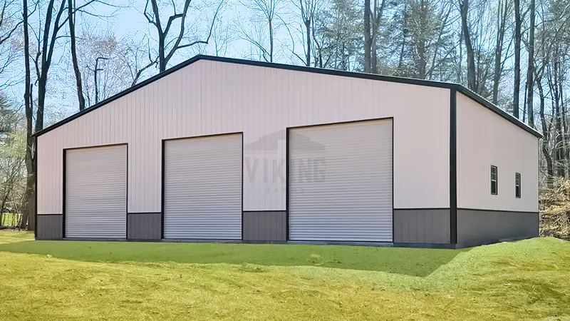 48x32x14 Commercial Metal Garage