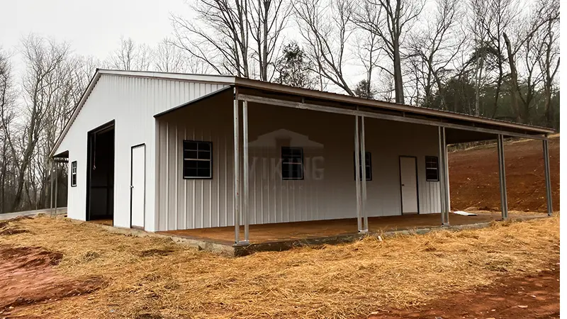 48x40x12 Continuous Roof Metal Barn