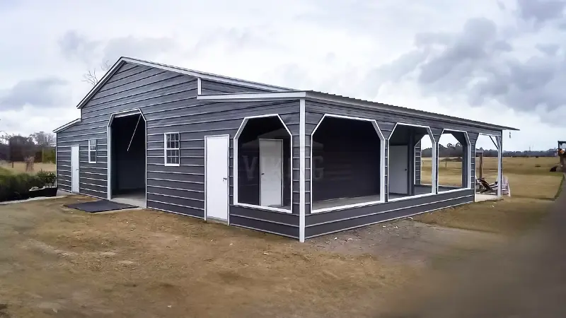 54x45x12 Raised Center Aisle Barn 1