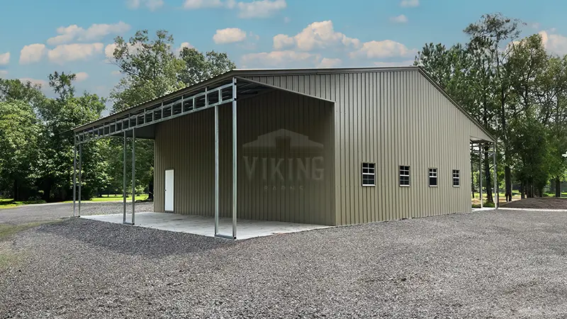 64x40x16 All Vertical Steel Barn