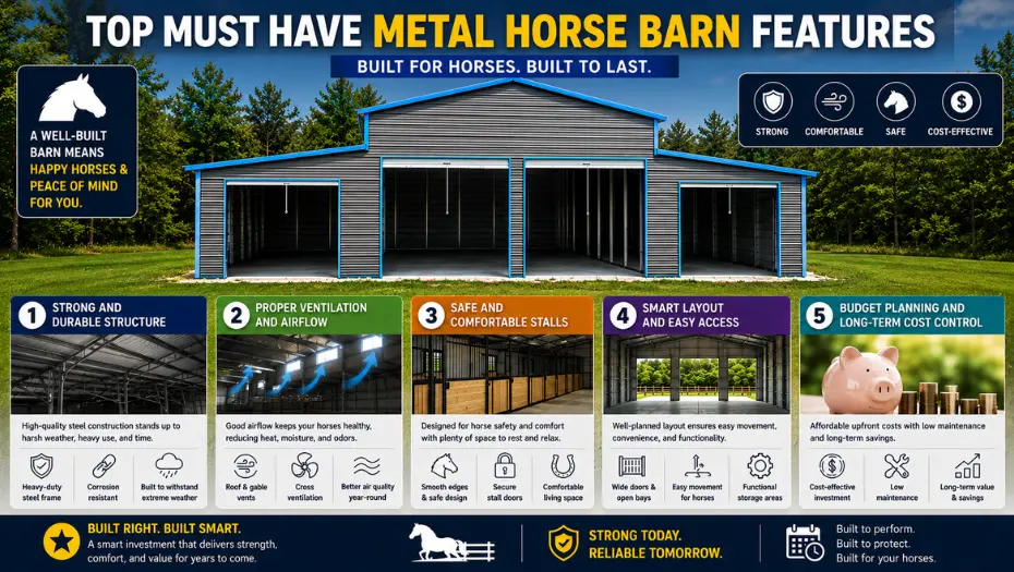 What Makes a Great Horse Barn? Top 5 Features You Should Not Ignore