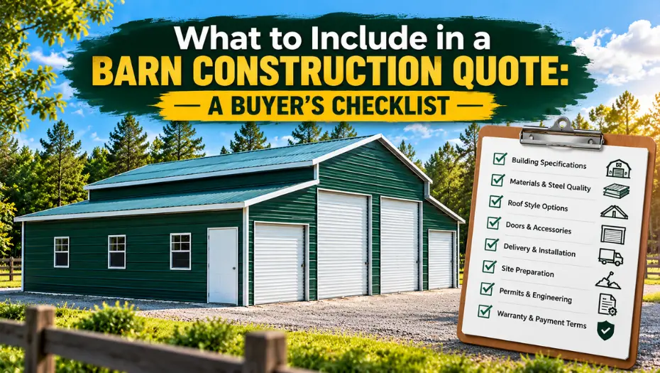 What to Include in a Steel Barn Construction Quote: A Buyer’s Checklist