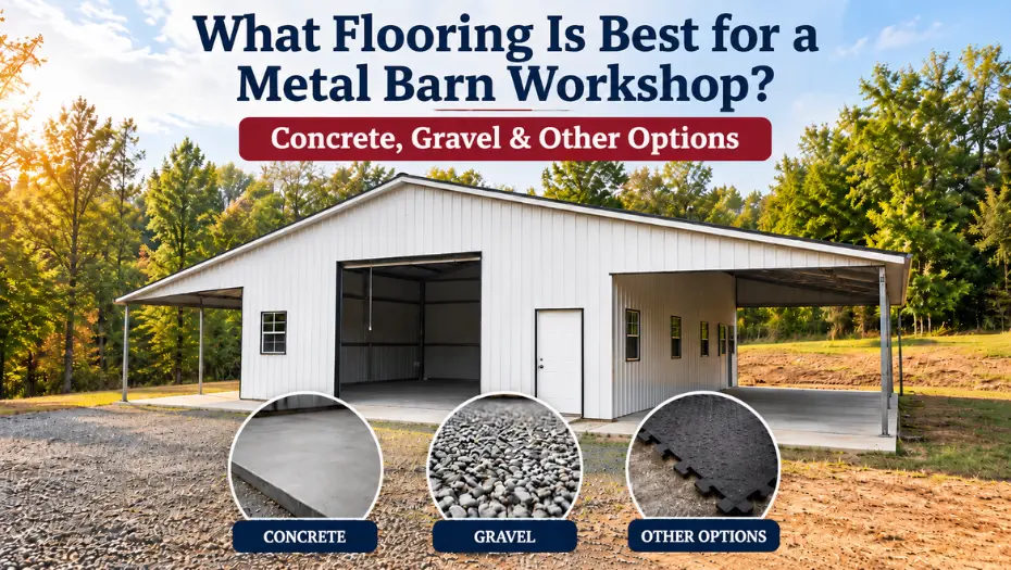 What Flooring Is Best for a Metal Barn Workshop? Concrete, Gravel & Other Options