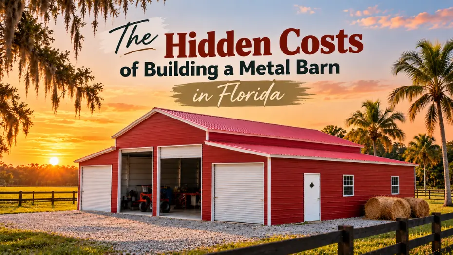 The Hidden Costs of Building a Metal Barn in Florida: Permits, Drainage & Installation