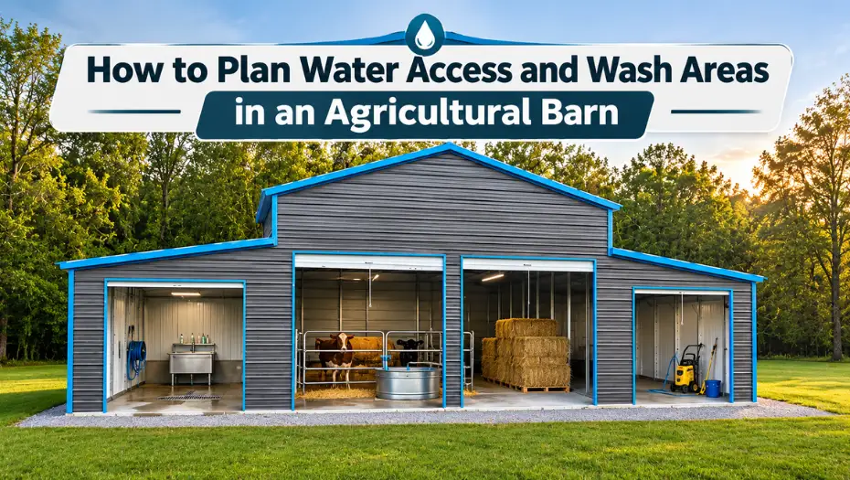 How to Plan Water Access and Wash Areas in an Agricultural Barn