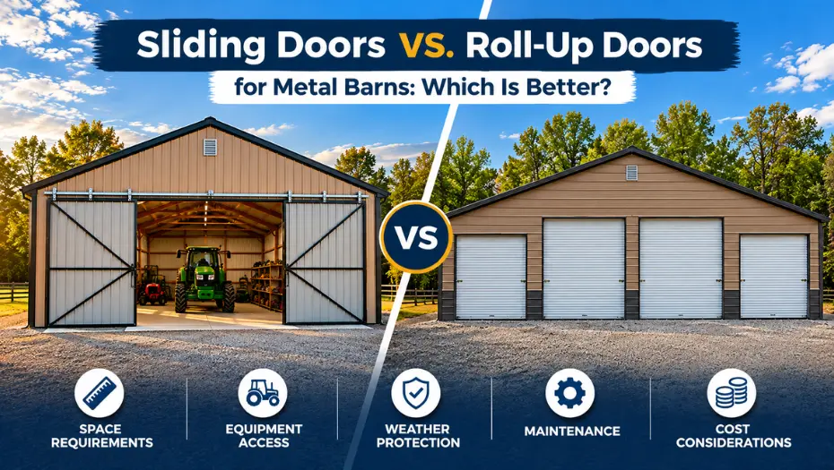 Sliding Doors vs. Roll-Up Doors for Metal Barns: Which Is Better?