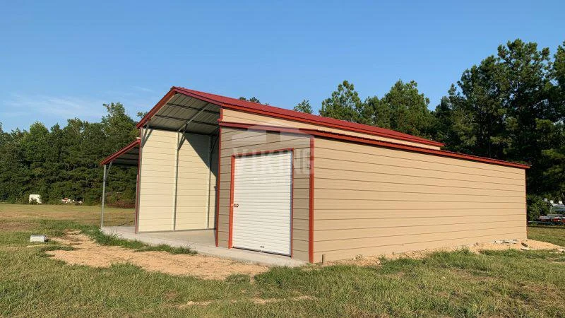42x40x13 Prefab Barn Side View