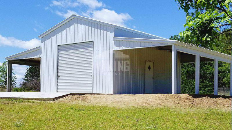 42x30x13 Lean to Barn Front View