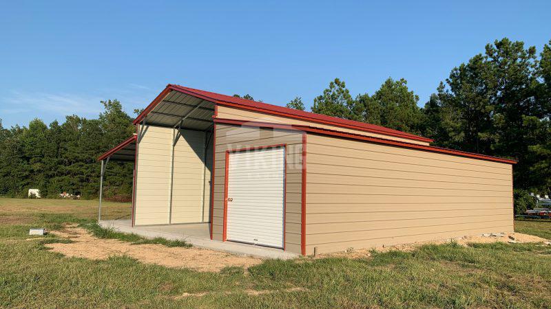 42x40x13 Prefab Barn Side View