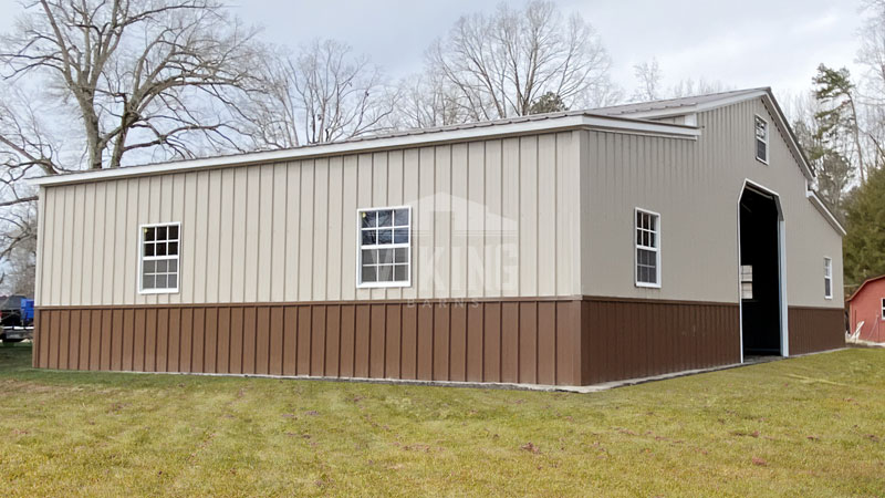 48x30x12 Colonial Barn Building Side View