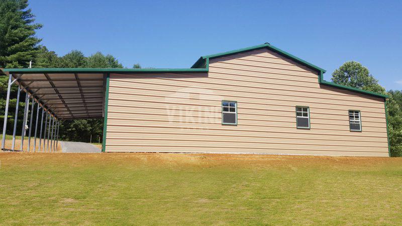 54x40x12 Step Down Barn Back View