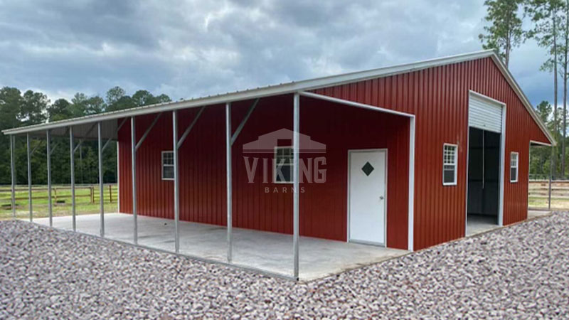 52x40x12 Lean to Barn