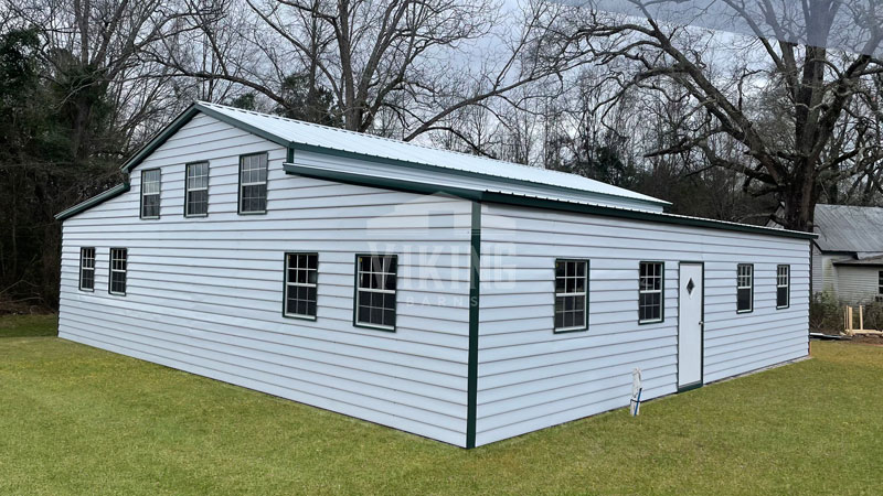39x35x13 Step Down Roof Barn Side View
