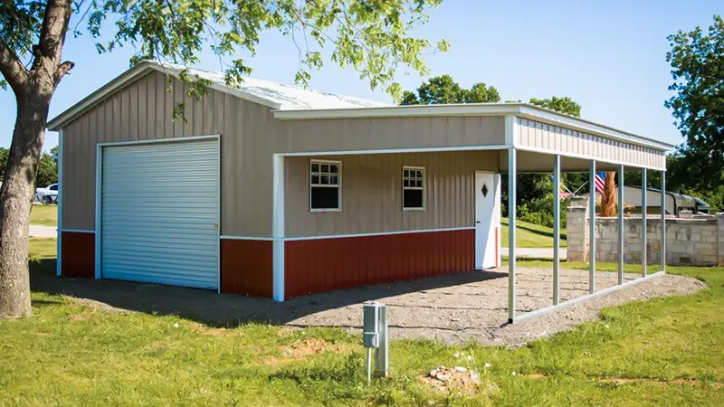 18'x26'x10' Custom Steel Building Side View