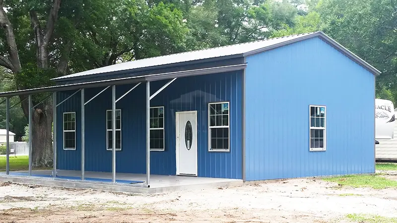 24'x36'x12' Custom Utility Building Side View