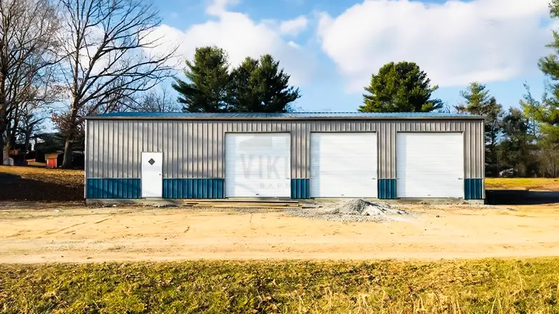 30'x60'x12' All Vertical Side Entry Metal Garage