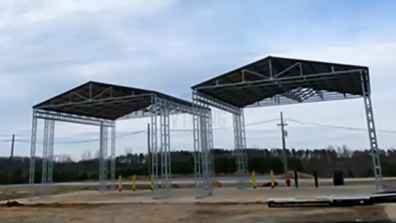 32x32x20 Vertical Roof Steel Carport