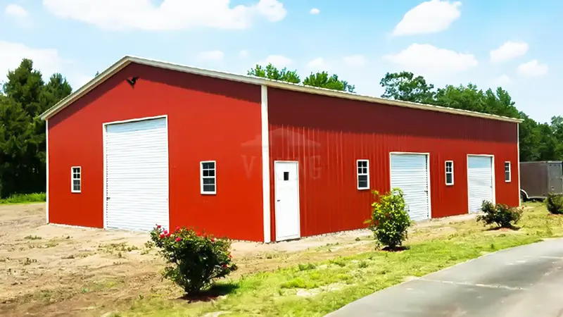 40x50x14 All Vertical Commercial Metal Garage