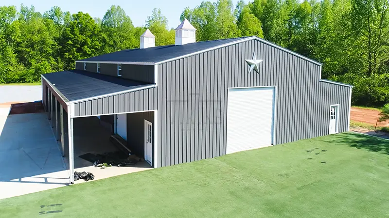 64'x60'x16' Carolina Barn Front View