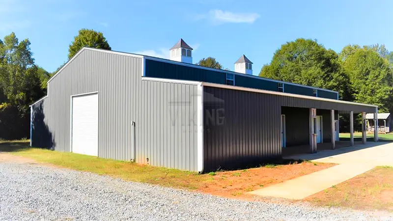 64'x60'x16' Carolina Barn Side View