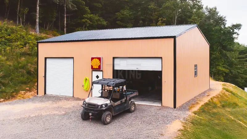 36x40 Two Car Metal Garage