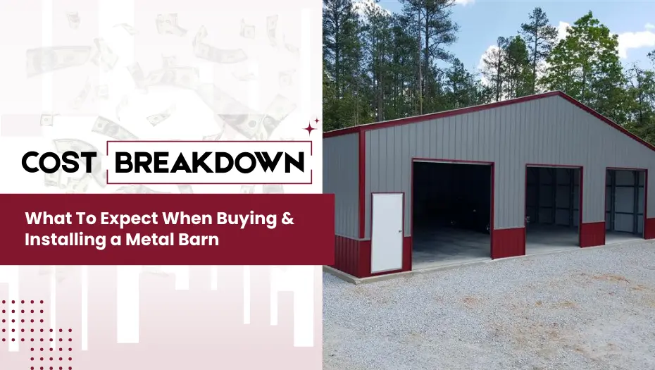 40x80x14 Steel Garage with Wraparound Lean-To