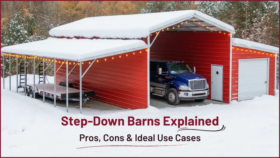 Step-Down Barns Explained: Pros, Cons & Ideal Use Cases