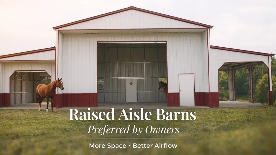 Why Raised Center Aisle Horse Barns Are Popular Among Horse Owners